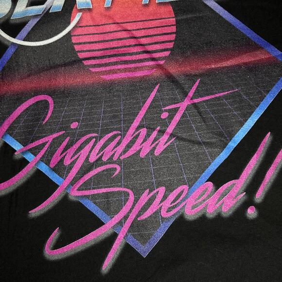 District 🌐 “BEK Fiber Gigabit Speed” Retro Tech Tee – Size L - Picture 5 of 5
